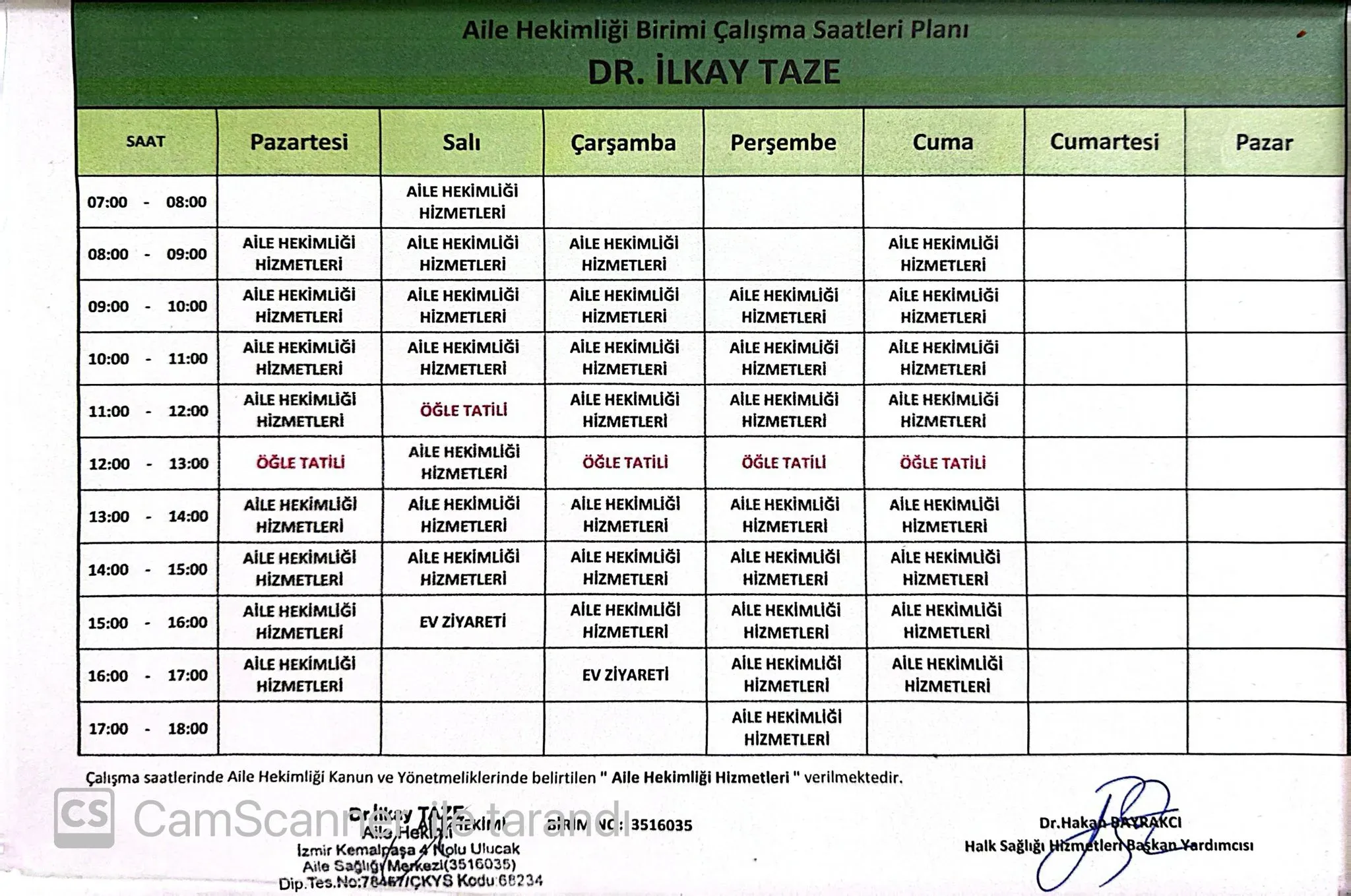 DR. İLKAY TAZE Programı